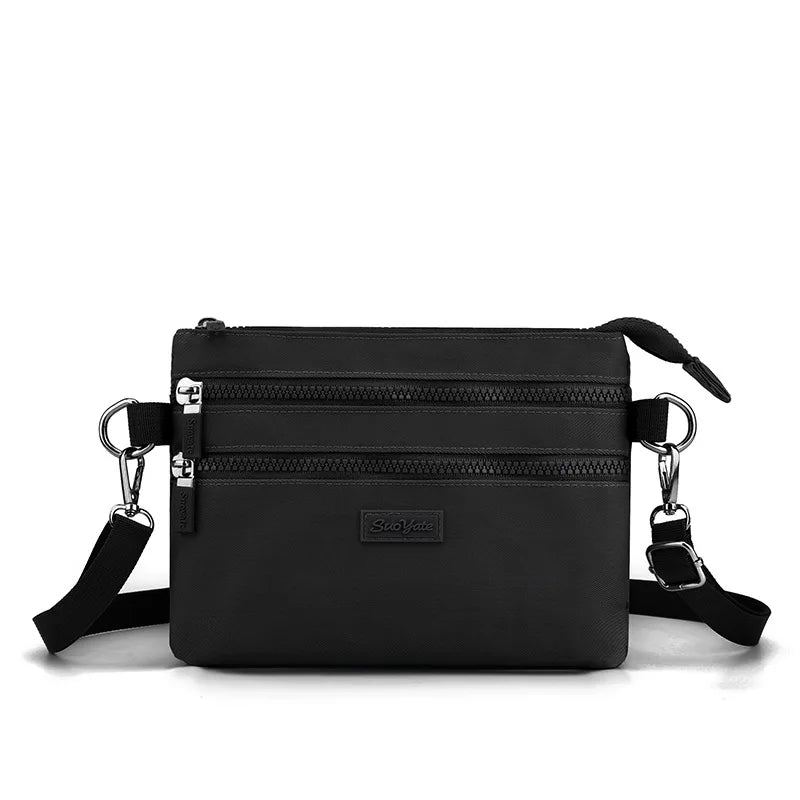 Mini Sacs À Bandoulière Pour Femmes Petit Sac Messager À De Styliste Porte-cartes Multicouche Dames - Noir