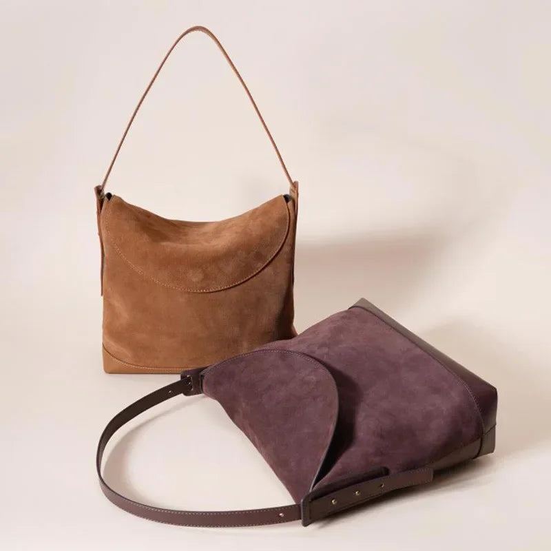 Sac À Bandoulière En Cuir Pour Femmes Élégant Et Décontracté Fourre-tout Rétro À Aisselles - Or Rose