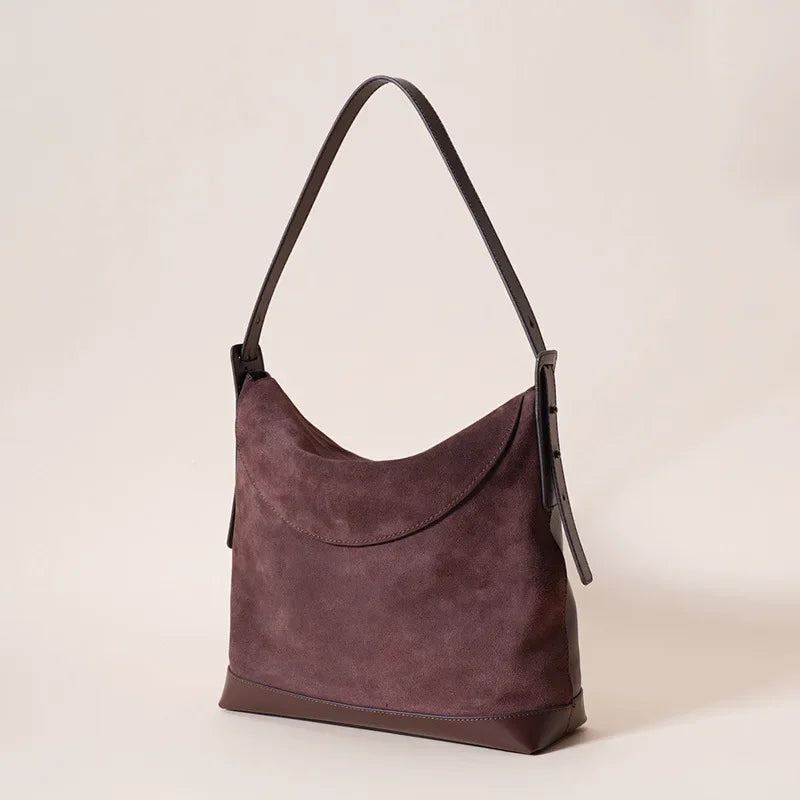 Sac À Bandoulière En Cuir Pour Femmes Élégant Et Décontracté Fourre-tout Rétro À Aisselles - Or Rose