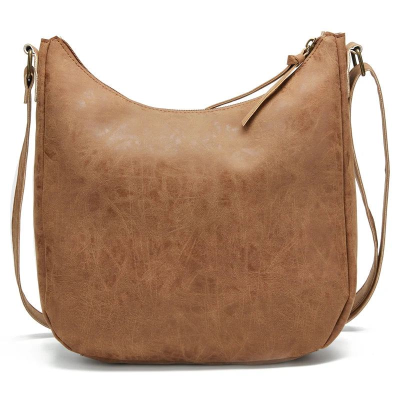 Sac À Bandoulière En Cuir Pour Femmes Sac À Main Avec Poches Fourre-tout - Beige