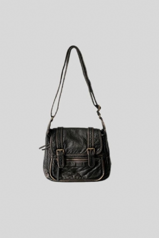 Sac Pour Femmes Sac À Bandoulière Vintage Sac À Doux Grande Capacité Sac De Moto Sac À Main En Cuir