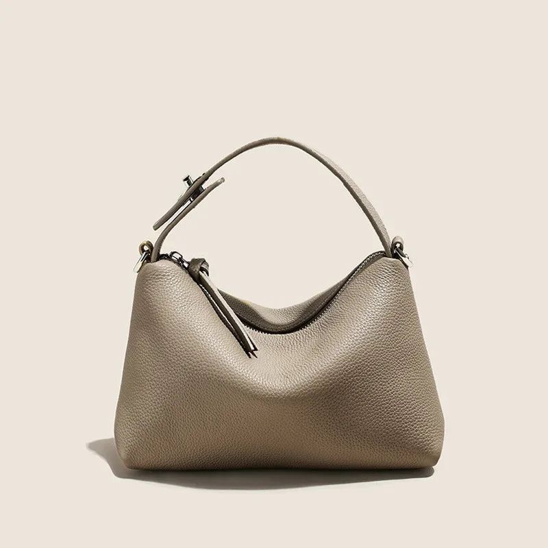 Sac Fourre-tout En Cuir Pur Et Doux Sac À Bandoulière De Luxe Pour Femme - Gris