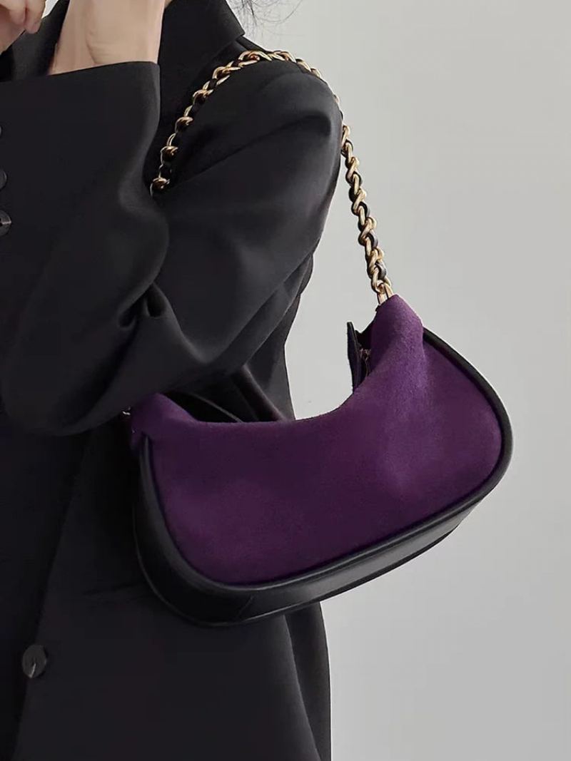 Sac À Main Simple Et Unique En Cuir Véritable Pour Femmes Fourre-tout À Bandoulière - Noir