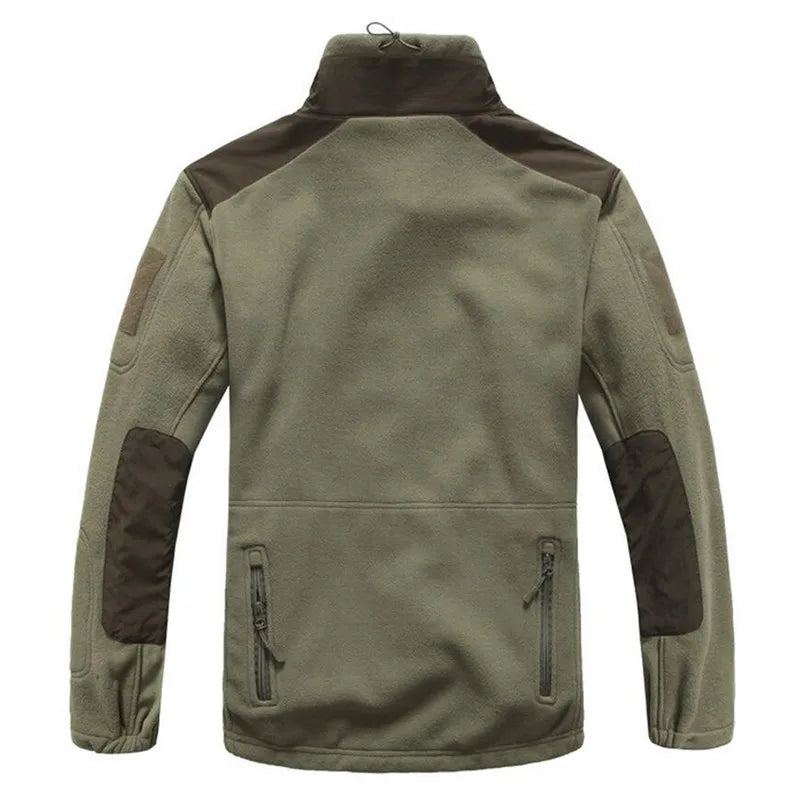 Armée Militaire Tactique Polaire Veste Hommes Chaud Vêtements D'hiver Plusieurs Poches D'extérieur Décontracté Thermique Coupe-vent Manteau Vestes - Noir