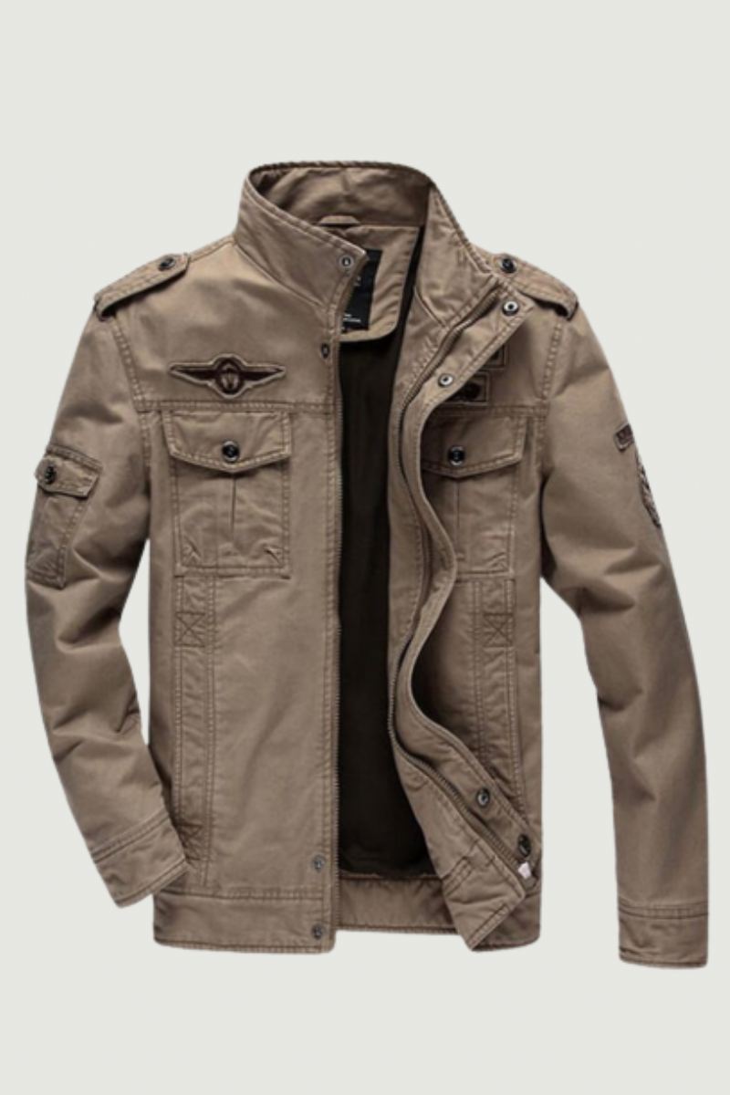 Armée Militaire Veste Hommes Coton Col Montant Automne Hiver Bomber