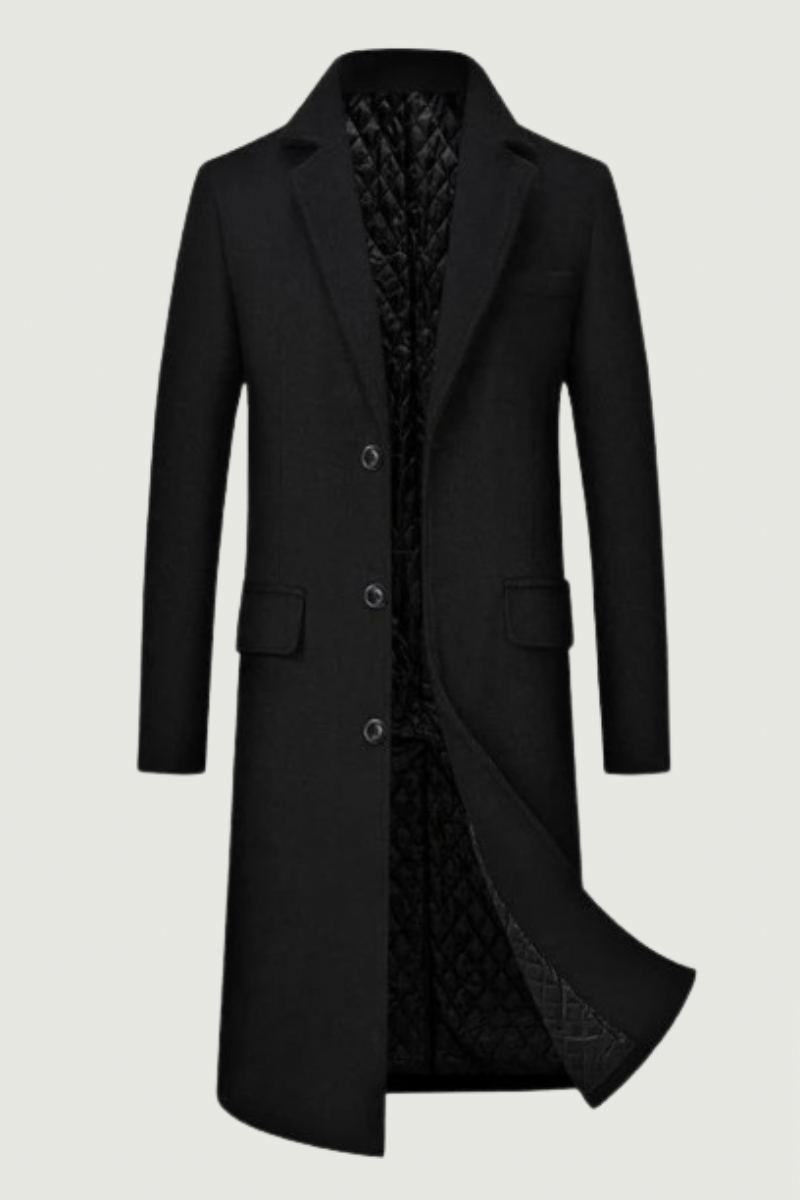 Automne Hiver Hommes Vestes En Laine Boutique Haut De Gamme Mélange De Pardessus Trench X-long Manteau Épais Sur Le Genou Coat