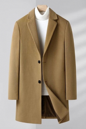 Beau Manteau En Laine Tendance Hommes Automne Et Hiver Cachemire Épaissi Chaud Épais