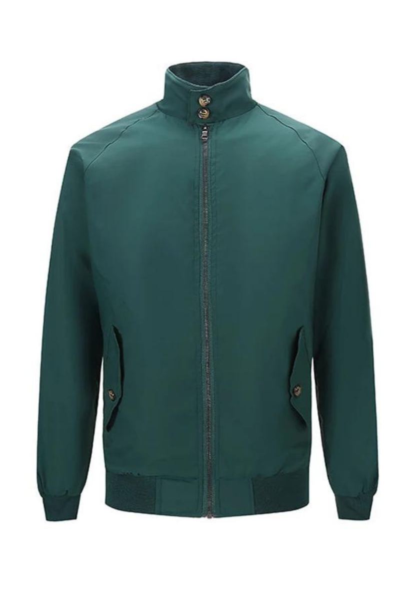 Blouson Bombardier Léger Pour Hommes Coupe-vent D'extérieur Décontracté Manteaux Classiques À Col Montant Vêtements Printemps-automne