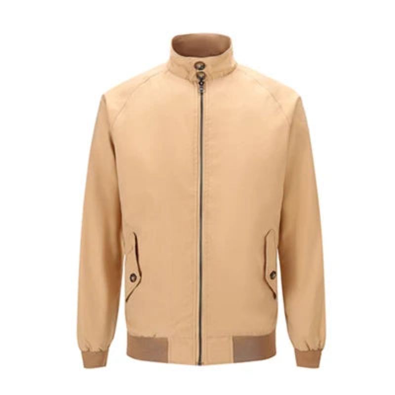 Blouson Bombardier Léger Pour Hommes Coupe-vent D'extérieur Décontracté Manteaux Classiques À Col Montant Vêtements Printemps-automne - Kaki