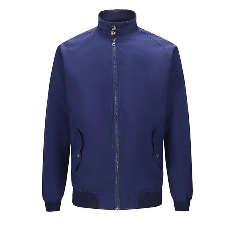 Blouson Bombardier Léger Pour Hommes Coupe-vent D'extérieur Décontracté Manteaux Classiques À Col Montant Vêtements Printemps-automne - Kaki