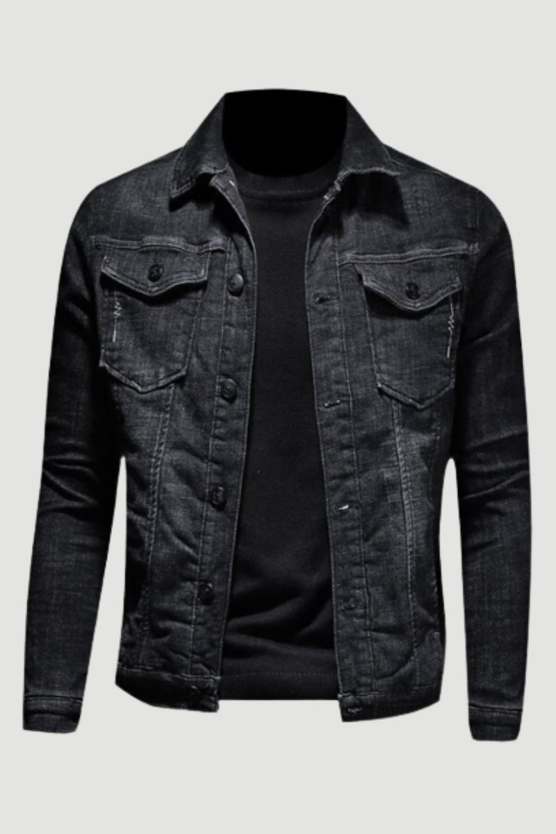 Bomber Chaud Pilote Noir Hiver Veste En Jean Hommes Manteau Moto Vêtements De Sport