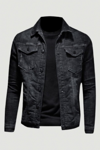 Bomber Chaud Pilote Noir Hiver Veste En Jean Hommes Manteau Moto Vêtements De Sport