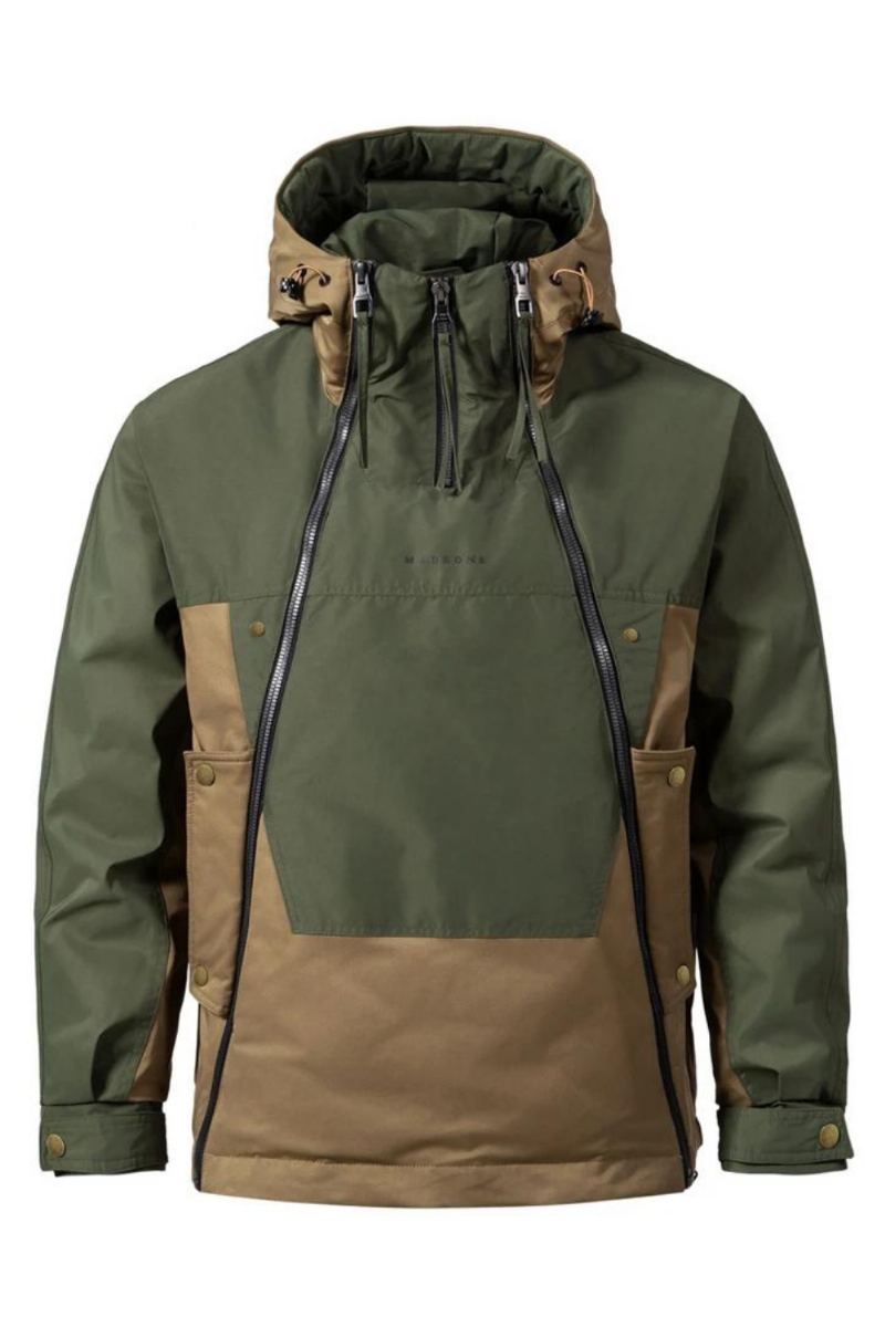 Doudoune Hommes Hiver Couleur Bloc Patchwork Manteaux Mâle Cargo Vers Le Bas Manteau Camping Vestes