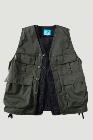 Gilets Pour Hommes Multi-poches Tourisme Gilet Pêche Journaliste Veste Sans Manches Jeunesse Loisirs Manteau