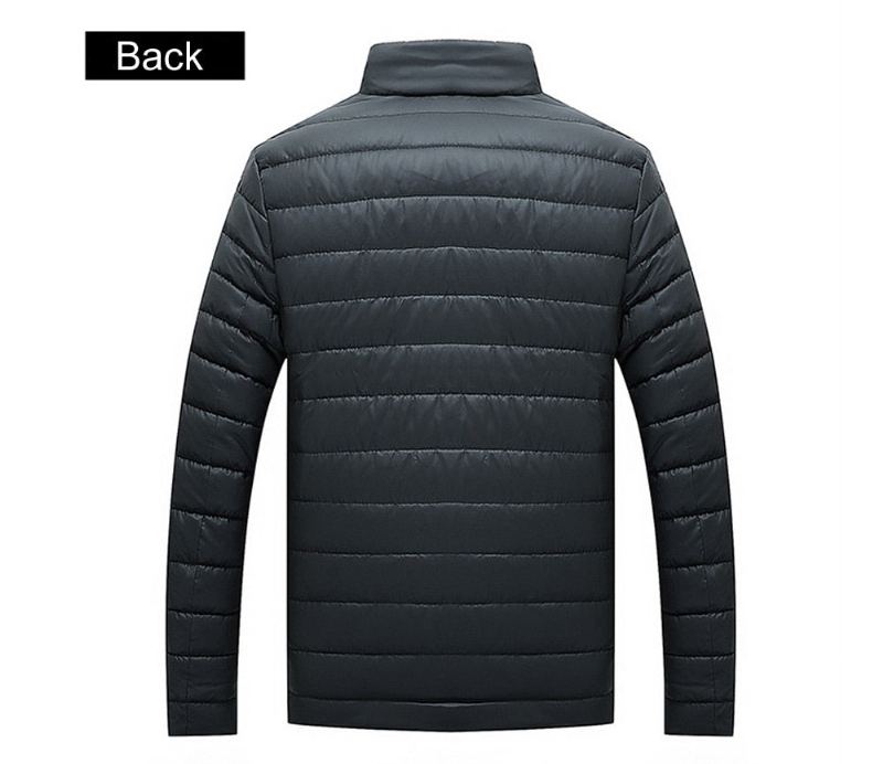 Hommes Bomber Vestes Mâle Polaire Épais Chaud Coupe-vent Veste Col De Fourrure Baseball Parkas Manteaux Vêtements - Bleu