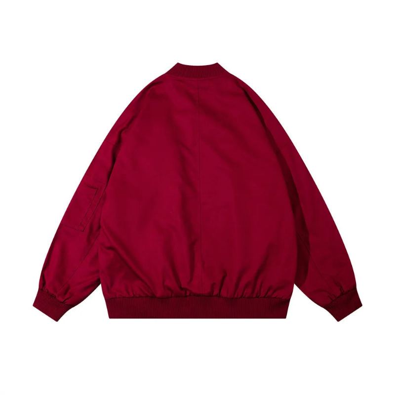 Hommes Cargo Veste Manteau Hip Hop Streetwear Ample Fonctionnel Multi Poches Vestes Vêtements D'extérieur Automne - Rouge