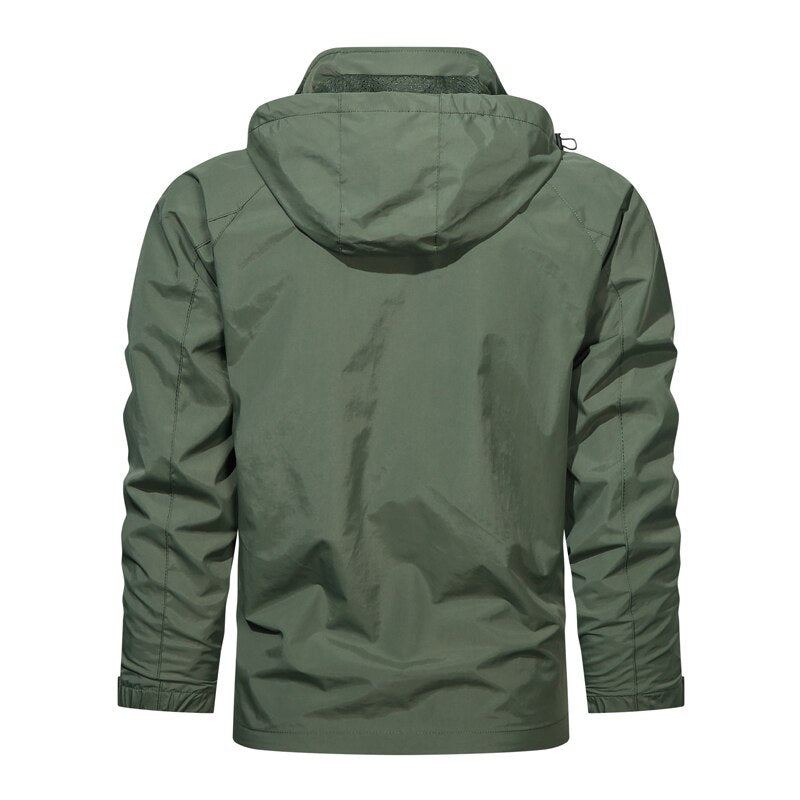 Hommes Veste Nouveau Coupe-vent Décontracté Bomber Manteaux Printemps Automne Extérieur Imperméable Mince Vestes Homme Streetwear - Bleu