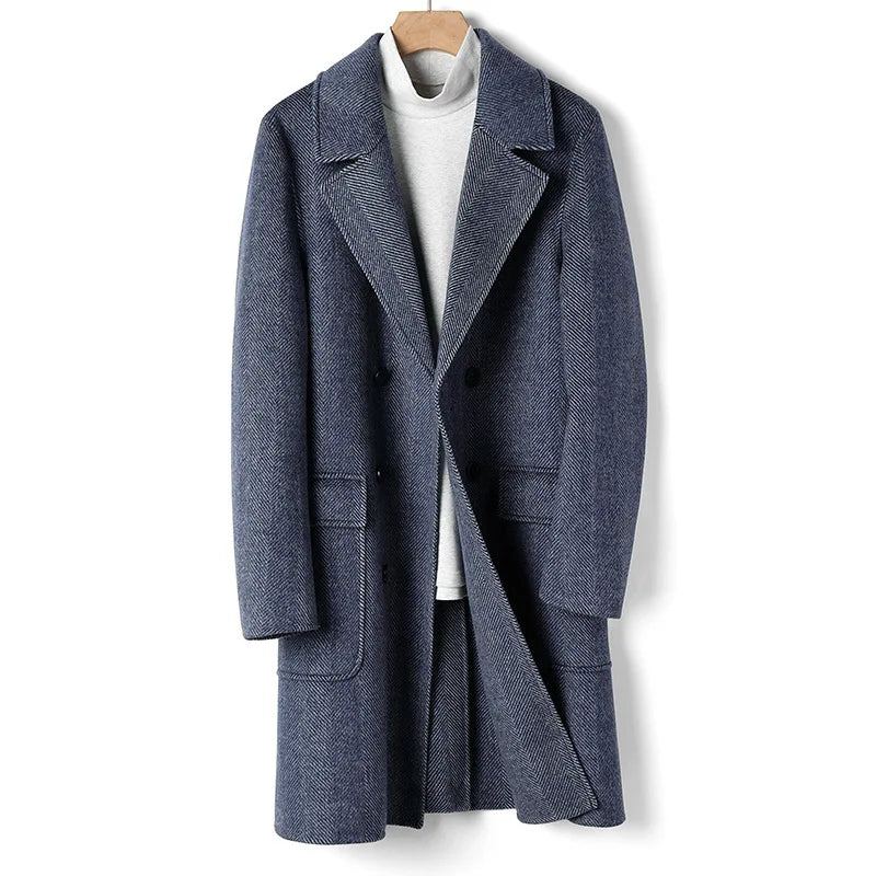 Manteau D'affaires Décontracté Pour Hommes Australiens Trench-coat Slim À Double Boutonnage - Marron