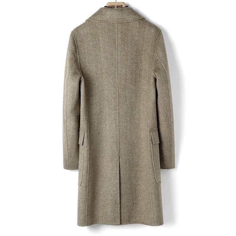 Manteau D'affaires Décontracté Pour Hommes Australiens Trench-coat Slim À Double Boutonnage - Marron