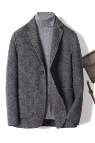 Manteau À Carreaux En Laine De Cachemire Pour Hommes Veste En Trench-coat Gris Pardessus Intelligent Et Décontracté Vêtements Tendance Automne Et Hiver