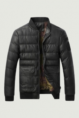 Manteau D'hiver Épais À Col Montant Imperméable Coupe-vent Doudoune Chaude Et Ample Veste Rembourrée Décontractée