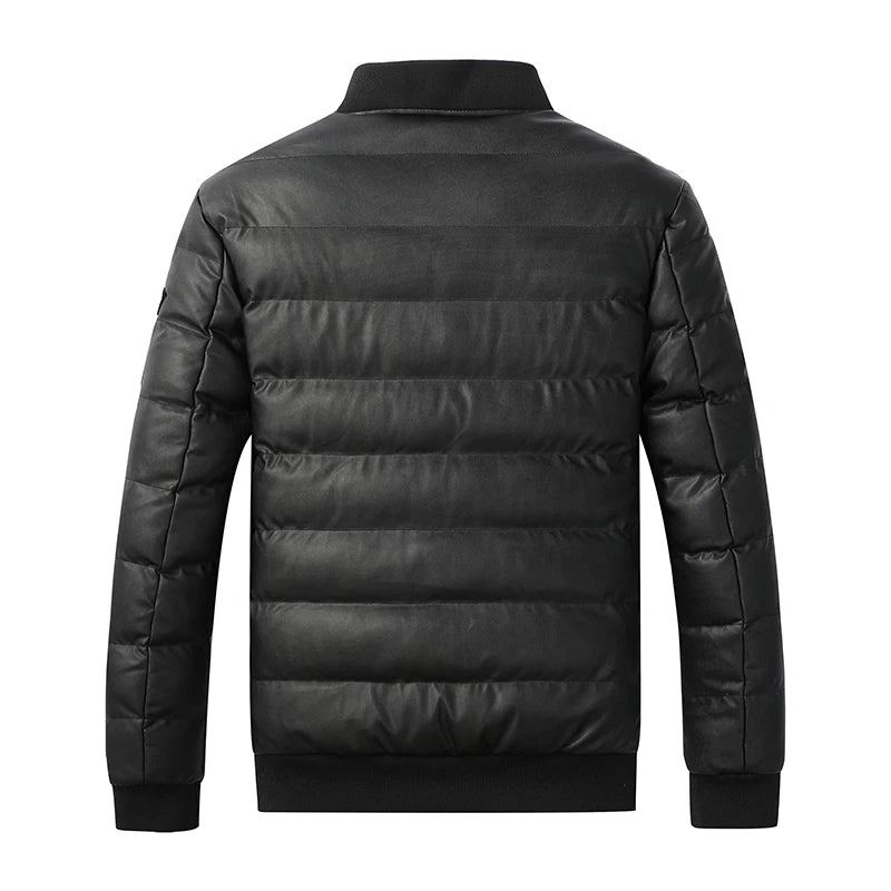 Manteau D'hiver Épais À Col Montant Imperméable Coupe-vent Doudoune Chaude Et Ample Veste Rembourrée Décontractée - Noir