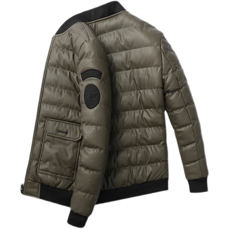 Manteau D'hiver Épais À Col Montant Imperméable Coupe-vent Doudoune Chaude Et Ample Veste Rembourrée Décontractée - Noir