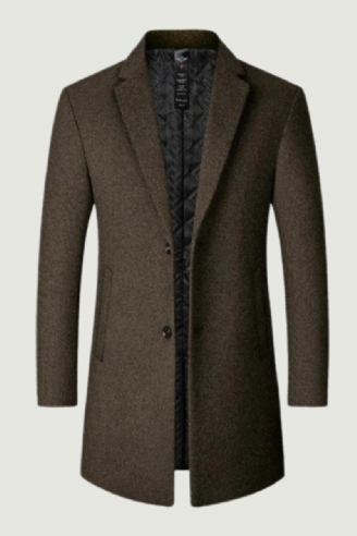 Manteau D'hiver Pour Hommes Poches Décontractées Vêtements Luxueux Trench Chaud D'extérieur Confortables