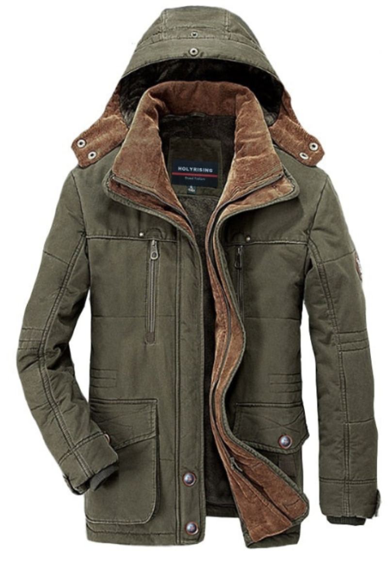 Manteau D'hiver Hommes Polaire Chaud Coton Parka Veste Épaisse Chaude Parkas Rembourré