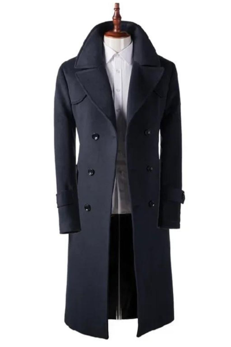 Manteau D'hiver En Laine Pour Hommes Super Veste Décontractée Double Boutonnage En