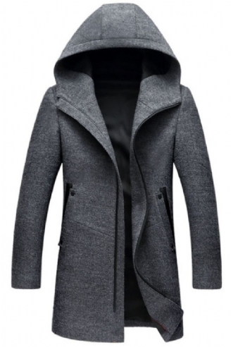 Manteau De Laine D'hiver Hommes Veste De De Haute Qualité À Capuche