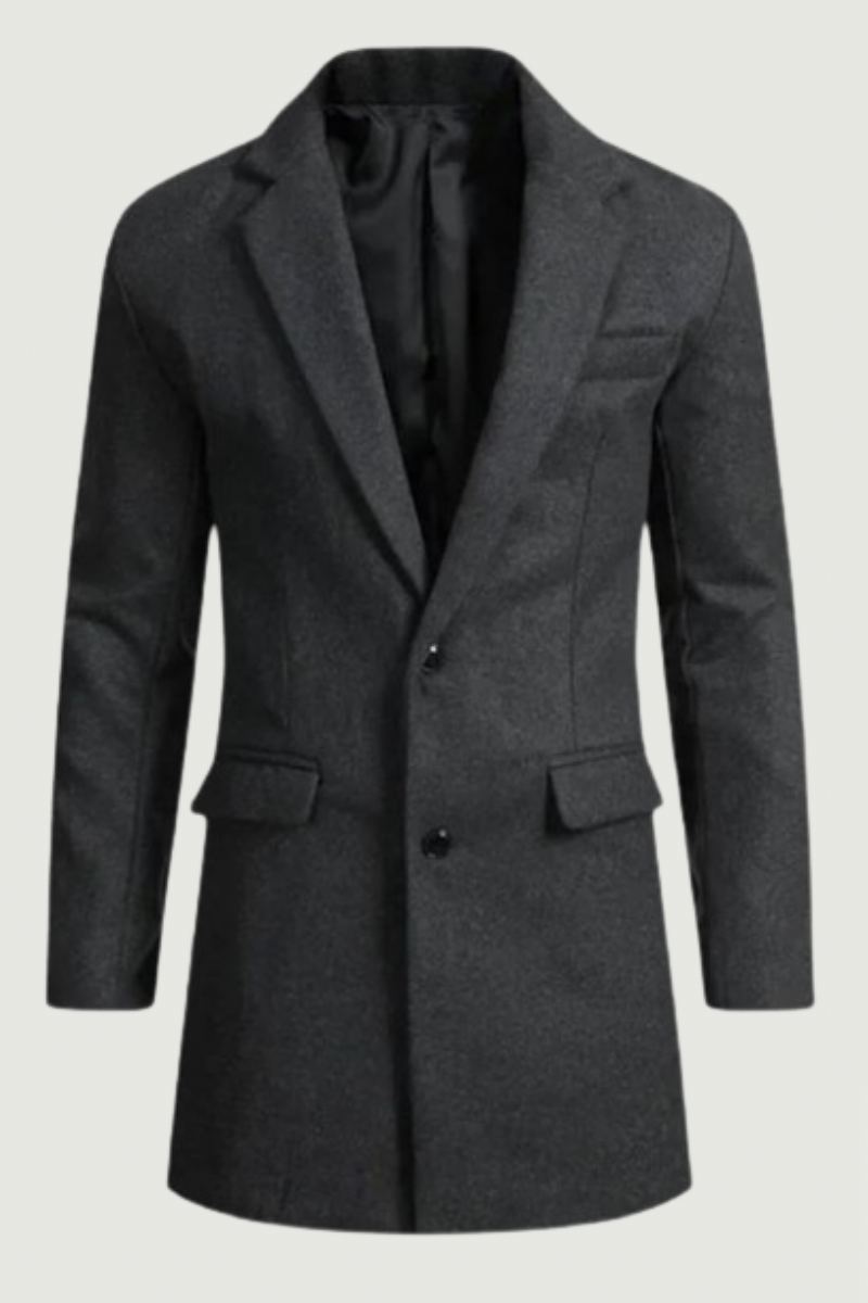 Manteau En Laine Pour Hommes Pardessus Épais Mélange De Automne Et Hiver