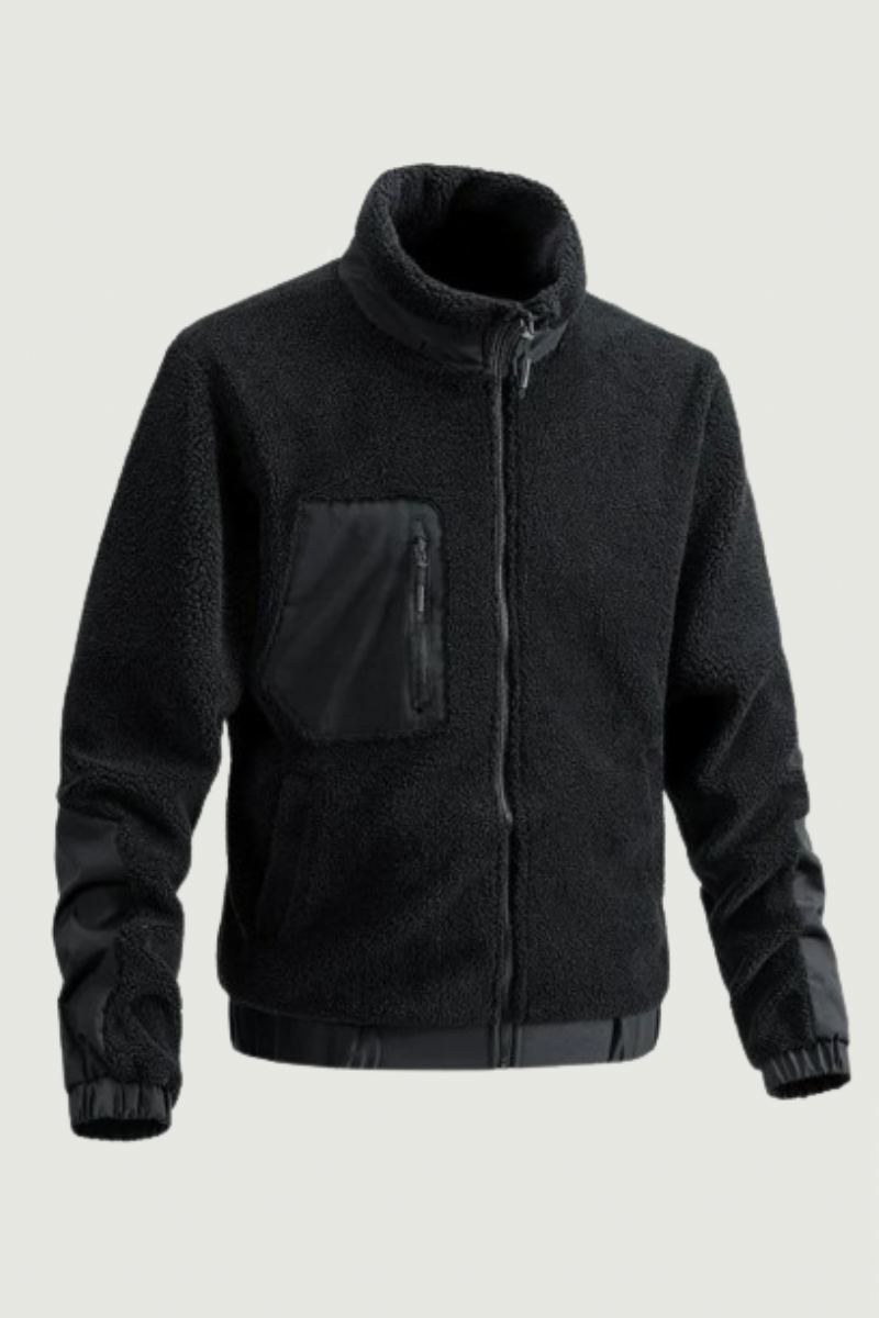 Manteaux En Polaire D'agneau Pour Hommes Vestes Chaudes Plus Épaisses À Col Montant Cardigan De Sport De Plein Air Décontracté Nouvelle Collection Automne Hiver