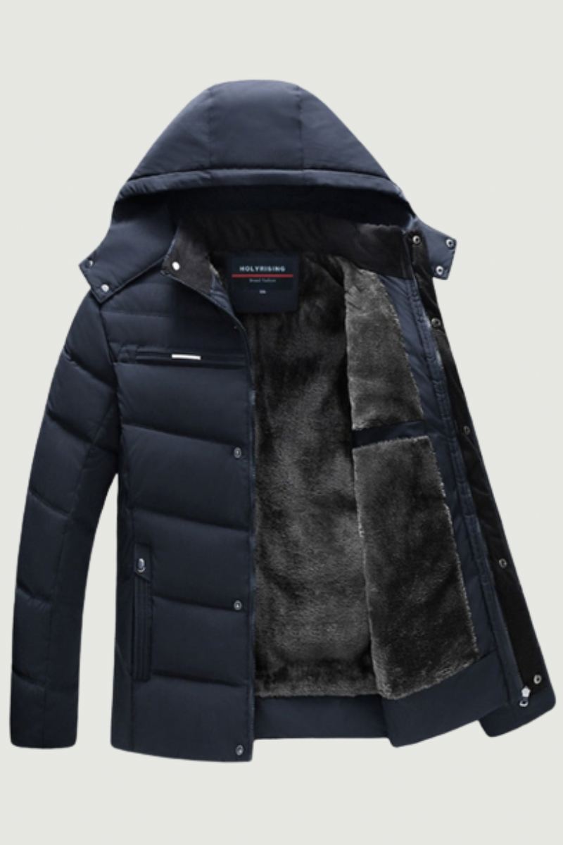 Parka D'hiver Épaisse Pour Hommes Manteau Chaud À Capuche Vêtements D'extérieur