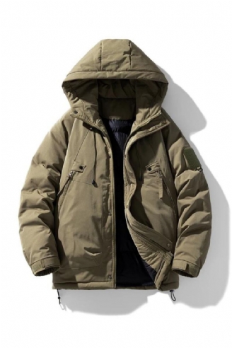 Parkas Chauds À Capuche De Haute Qualité Pour Hommes Manteaux D'hiver De Style Ample Vestes Cargo Coupe-vent D'extérieur