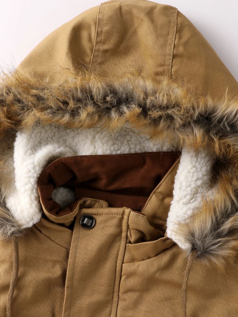 Parkas Pour Hommes Randonnée Dans La Nature Vestes Légères Rembourrées Sweat-shirt Avec Manteaux À Fermeture Éclair À Capuche Hiver - Noir