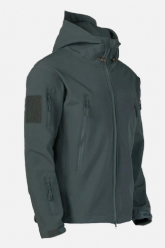 Sweat À Capuche Décontracté Pour Jeunes Coupe-vent Imperméable Respirant Chaud Extérieur Veste Polaire À Coque Souple