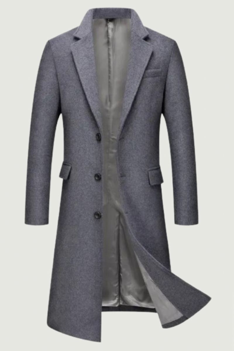 Trench-coat Beau Version Masculine Manteau En Laine Mince Hommes