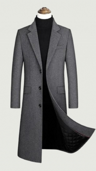 Trench-coat En Laine Extra Long Pour Homme Veste Classique Épaisse Et Chaude Boutique Automne Et Hiver