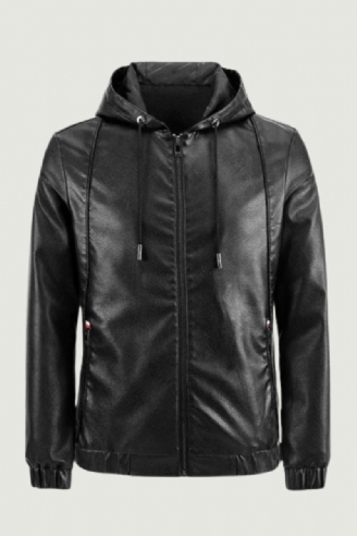 Veste À Capuche Pour Homme Belle Tendance Décontractée Slim Moto Épaisse Hiver Voyage