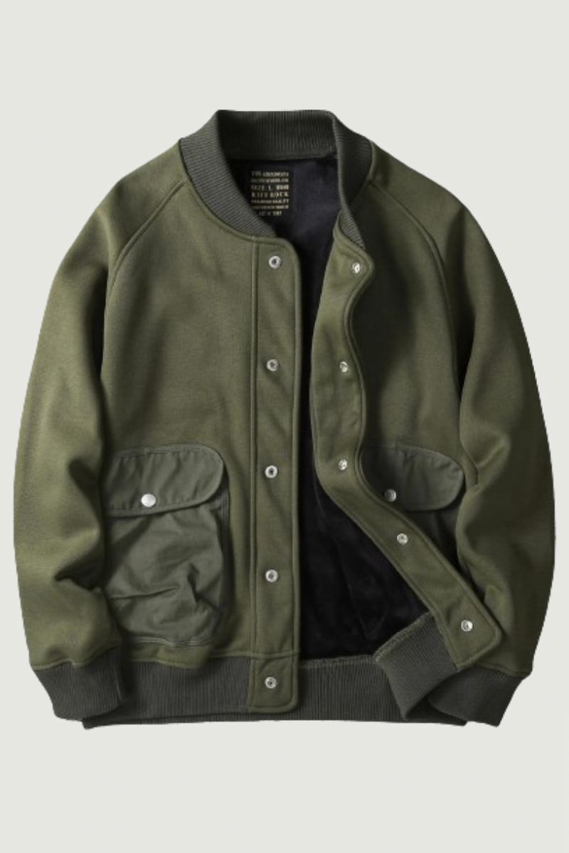 Veste Cargo Tricotée En Velours Épais Pour Homme Manteau Ample Et Décontracté Rétro Américain Col De Baseball Pur Otton Lavé Nouvelle Collection Automne Hiver