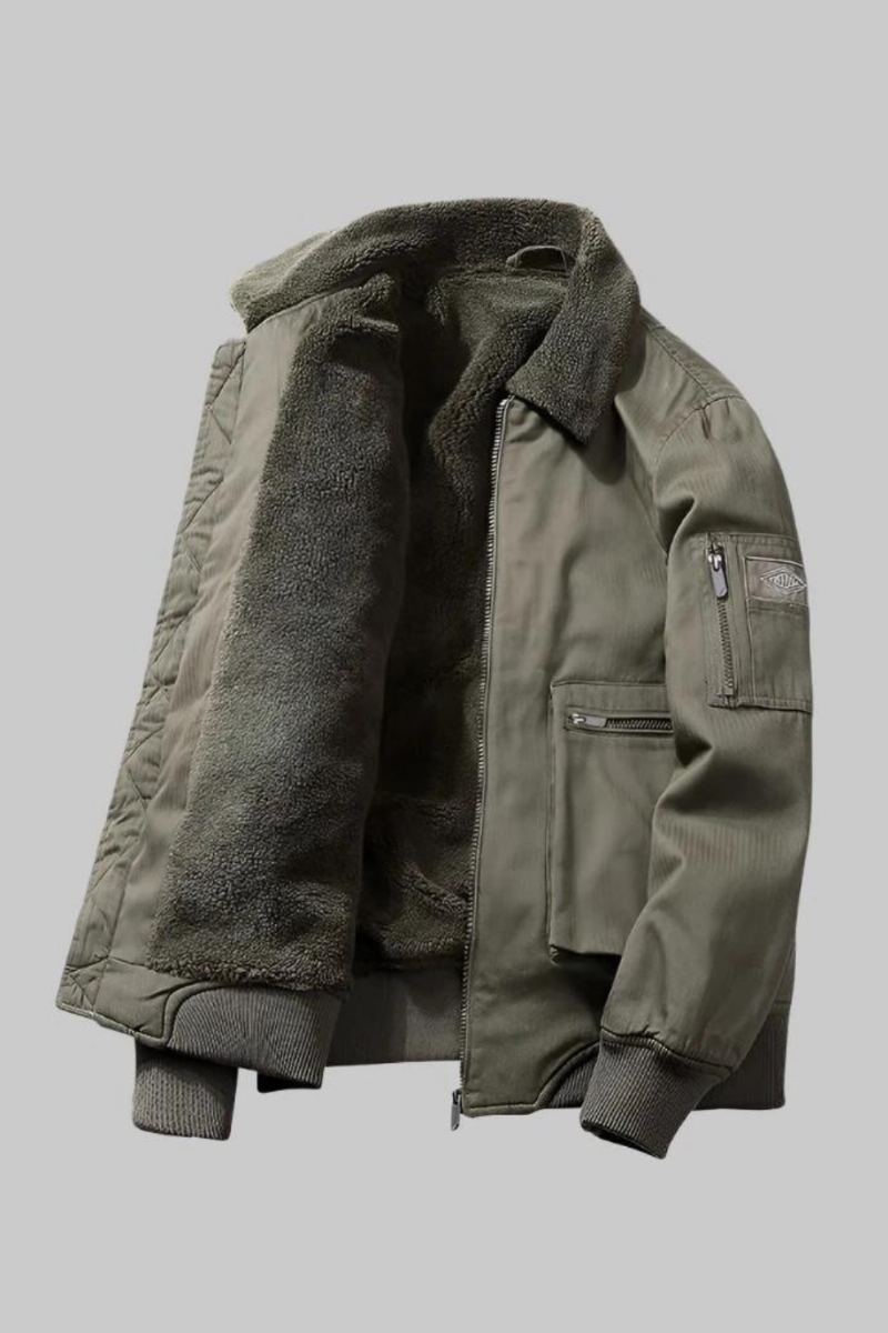 Veste Épaisse En Cachemire Pour Hommes Manteau Chaud Coupe-vent Vestes Cargo En Coton Hiver