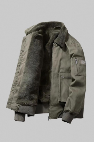 Veste Épaisse En Cachemire Pour Hommes Manteau Chaud Coupe-vent Vestes Cargo En Coton Hiver