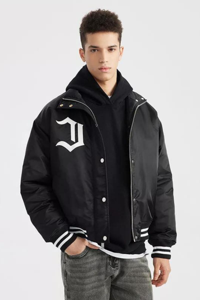 Veste D'hiver Chaude À Col Haut En Coton Rembourré Pour Homme De Baseball Américaine High Street Rembourrée En