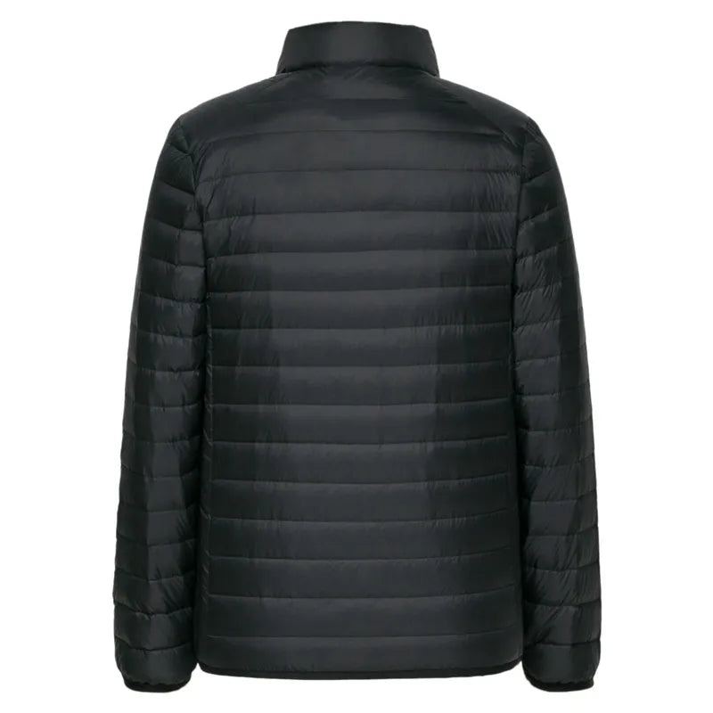 Veste D'hiver Chaude À Col Montant Pour Homme Manteau Épais Avec Fermeture Éclair Décontracté À Manches Longues - Rouge