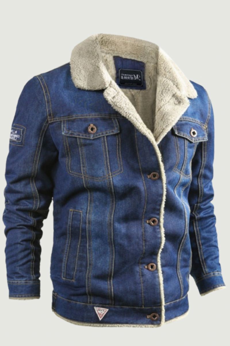 Veste D'hiver En Denim Pour Hommes Doublure En Laine Vestes Et Manteaux Chauds Vêtements D'extérieur Coupe-vent