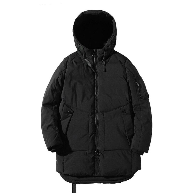 Veste D'hiver Homme Coton Parka Vestes Et Manteaux - Noir