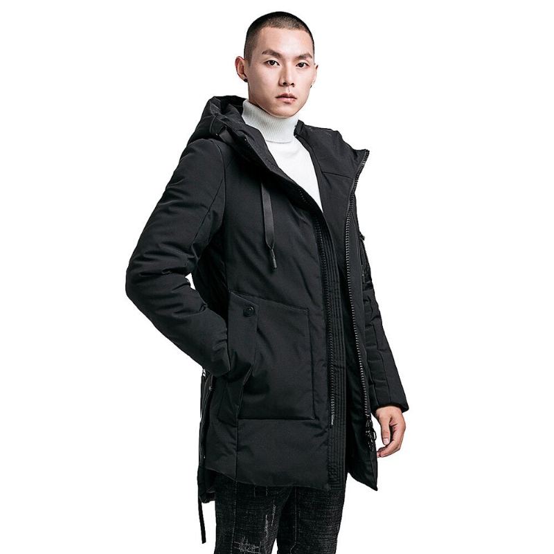 Veste D'hiver Homme Coton Parka Vestes Et Manteaux - Noir