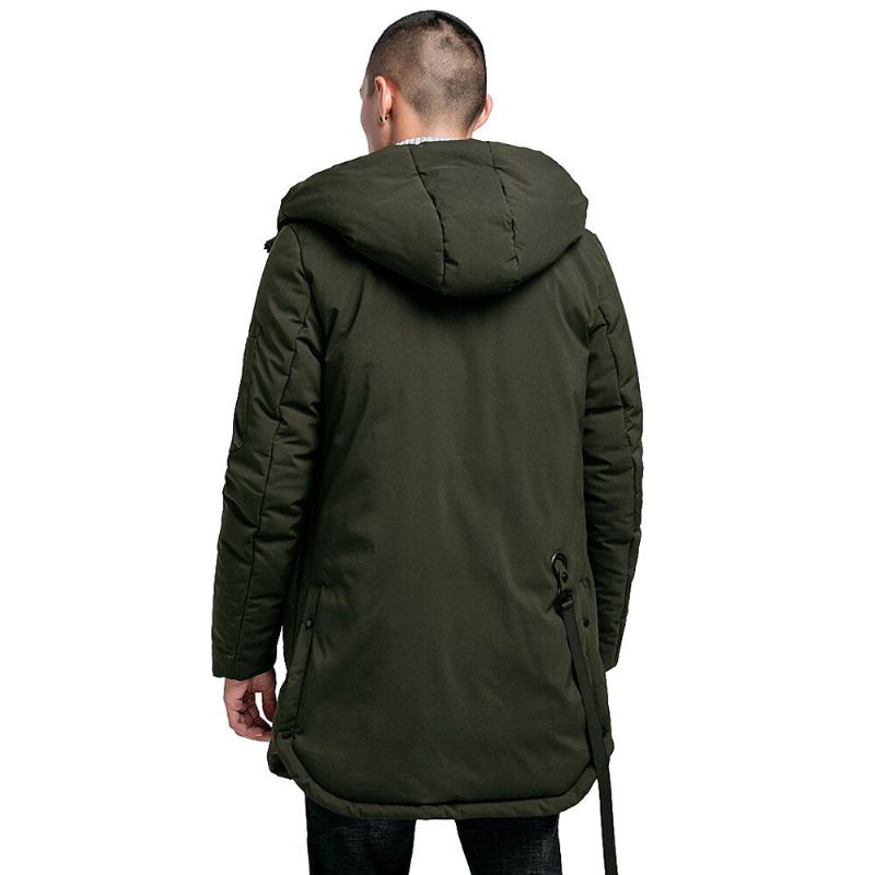 Veste D'hiver Homme Coton Parka Vestes Et Manteaux - Noir