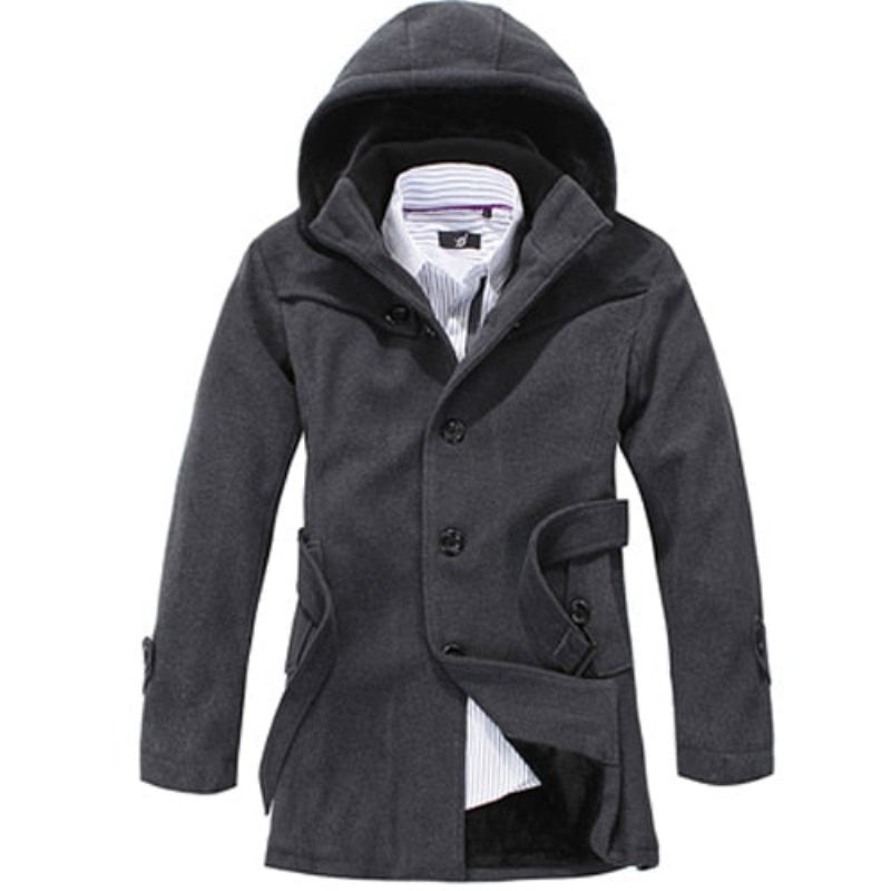 Veste D'hiver Hommes Épaissir Manteau Poids 1.5 Kg-2.2 Kg Vestes Et Vêtements D'extérieur - Noir